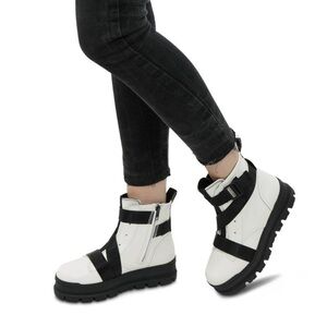 Ugg White Sid Combat Boots, size 7